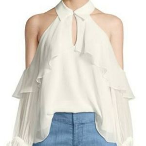 Alice and Olivia Blayne Cold Shoulder blouse